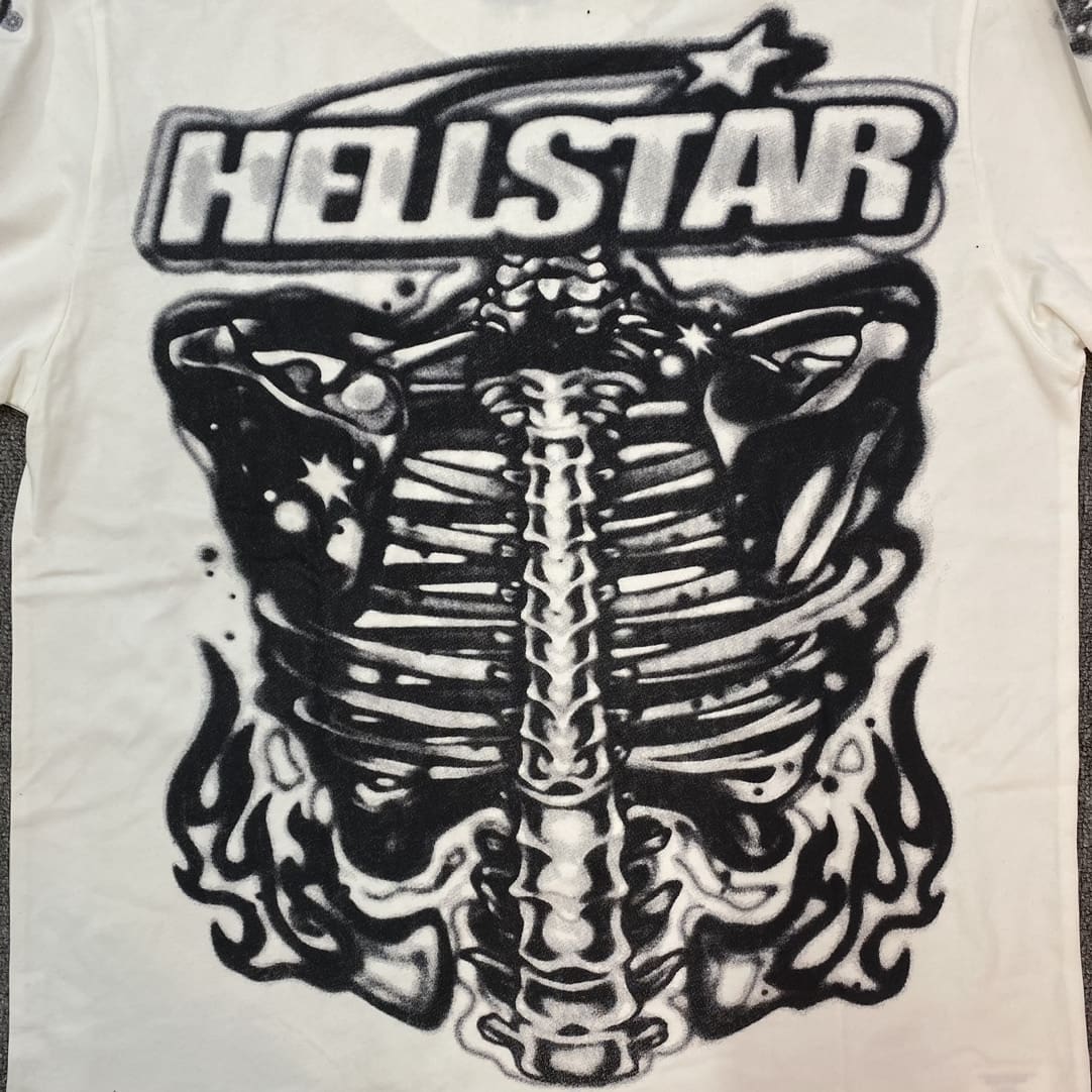H*lst*r airbrushed bones longsleeve