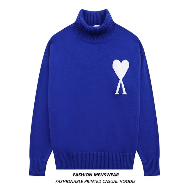 Ami Aeeo White Sweater Turtleneck