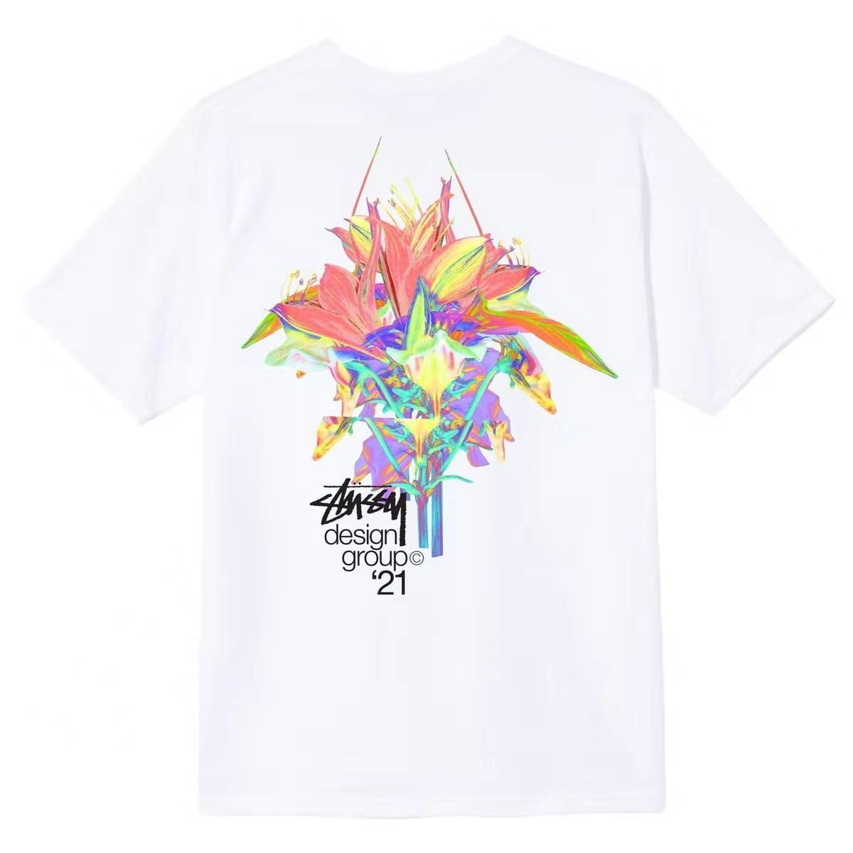 Stussy Crown Surfing Print Short Sleeve T-Shirt for Men and Women 2