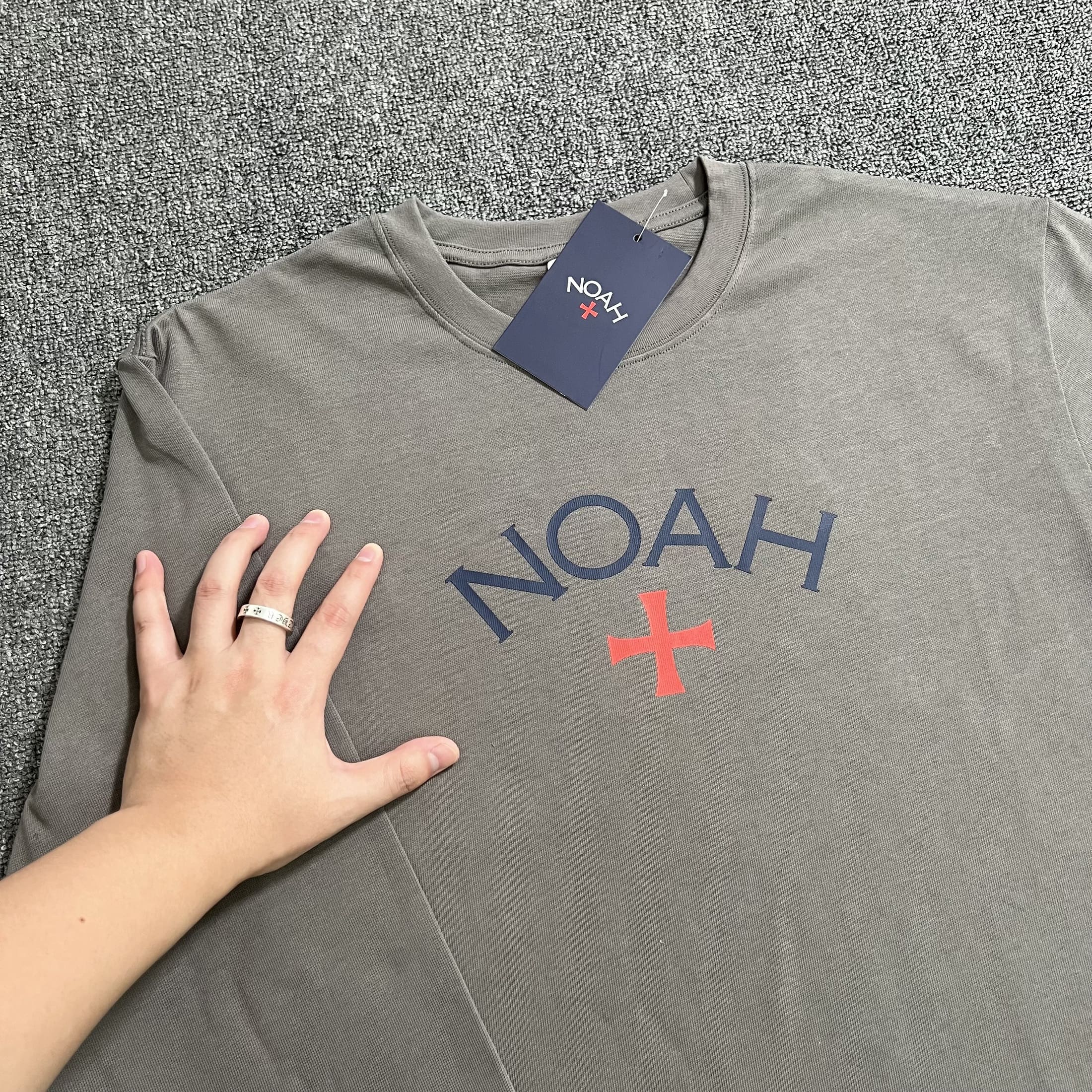 Noah Charcoal Gray Cross Sweater