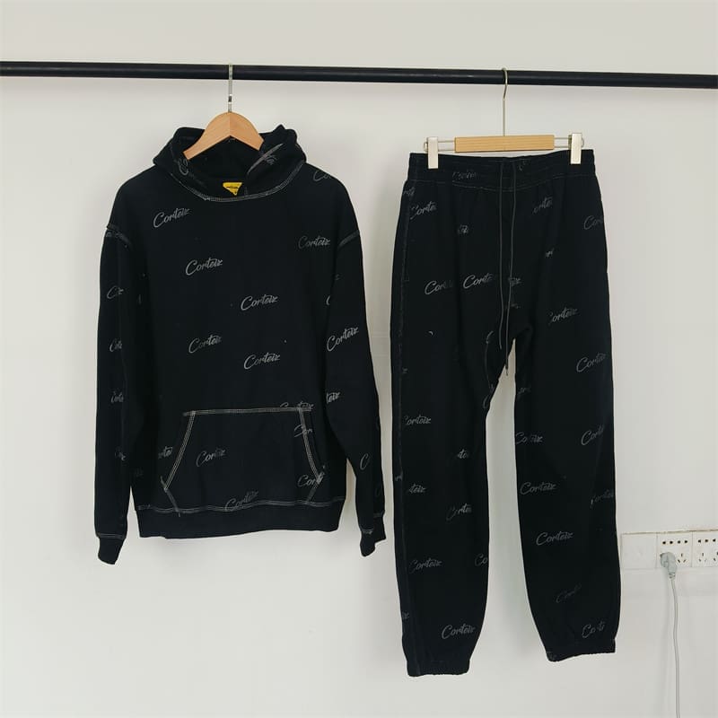 Corteiz Devil Island Over Printed Letter Hoodie