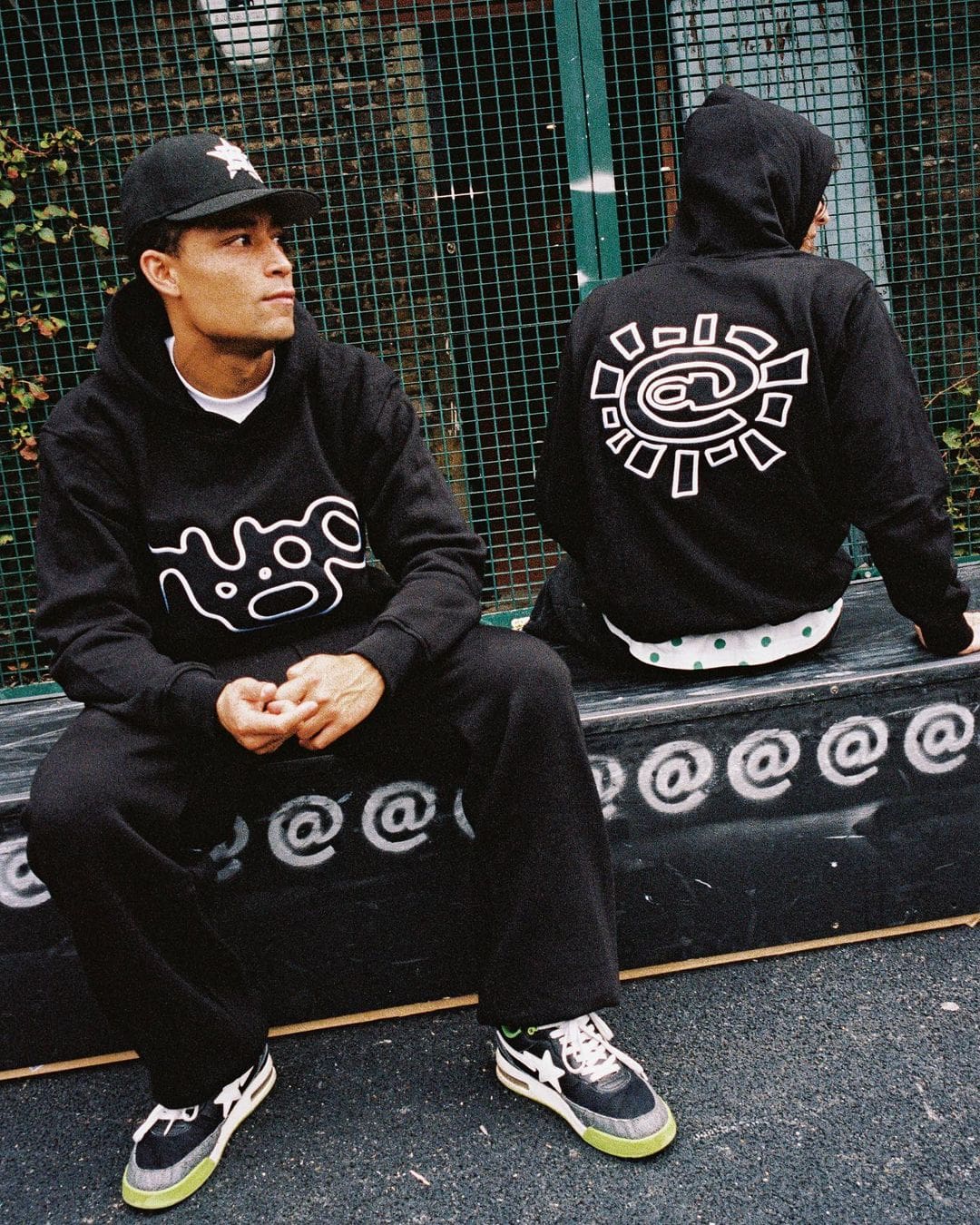 ADWYSD Sun Roll Velvet Padded Hooded Sweatshirt Casual Street Hip Hop Style