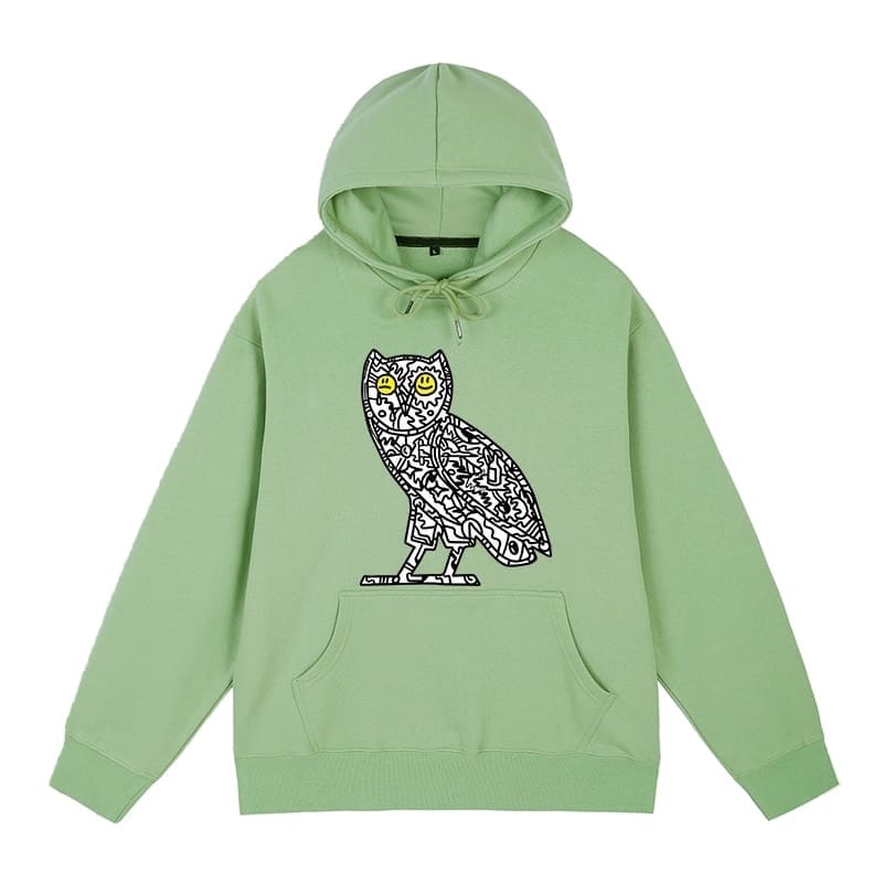 owl smiley F**e ovo hooded sweater