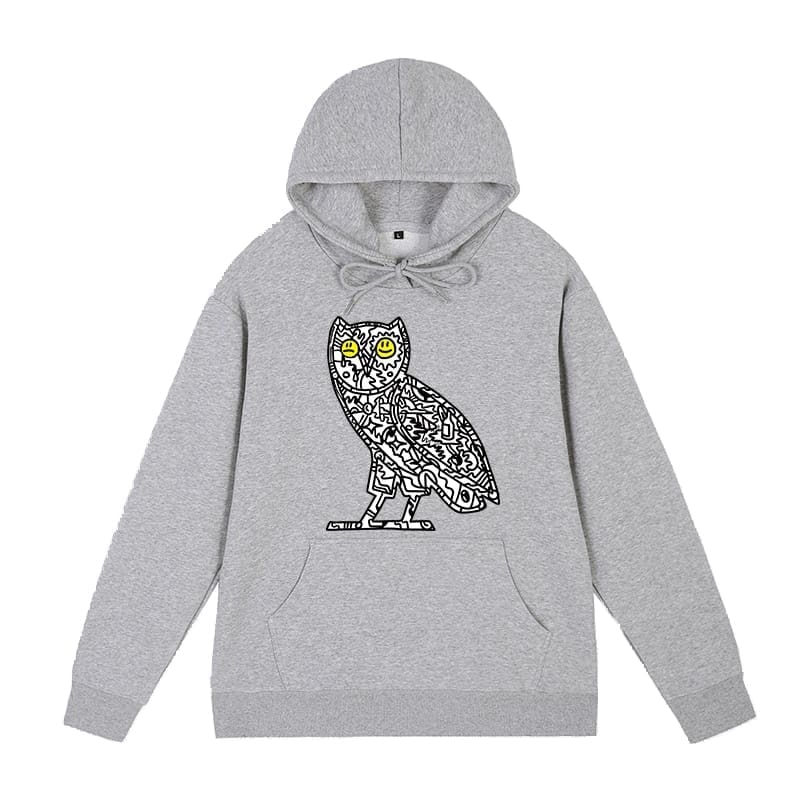 owl smiley F**e ovo hooded sweater