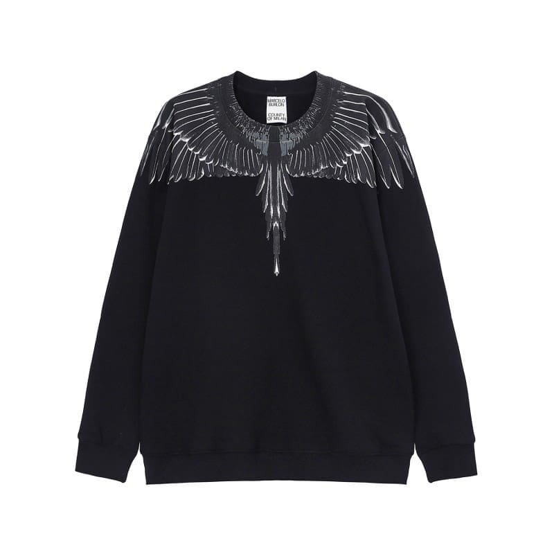 Marcelo Burlon Colorful Feather Phantom Wings Sweater Lightning Blade Hoodie