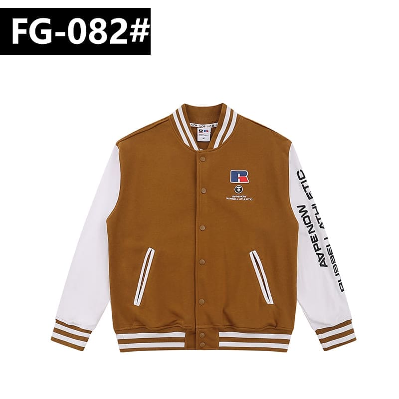 AAPE Military Style Baseball Jacket for Men and Women