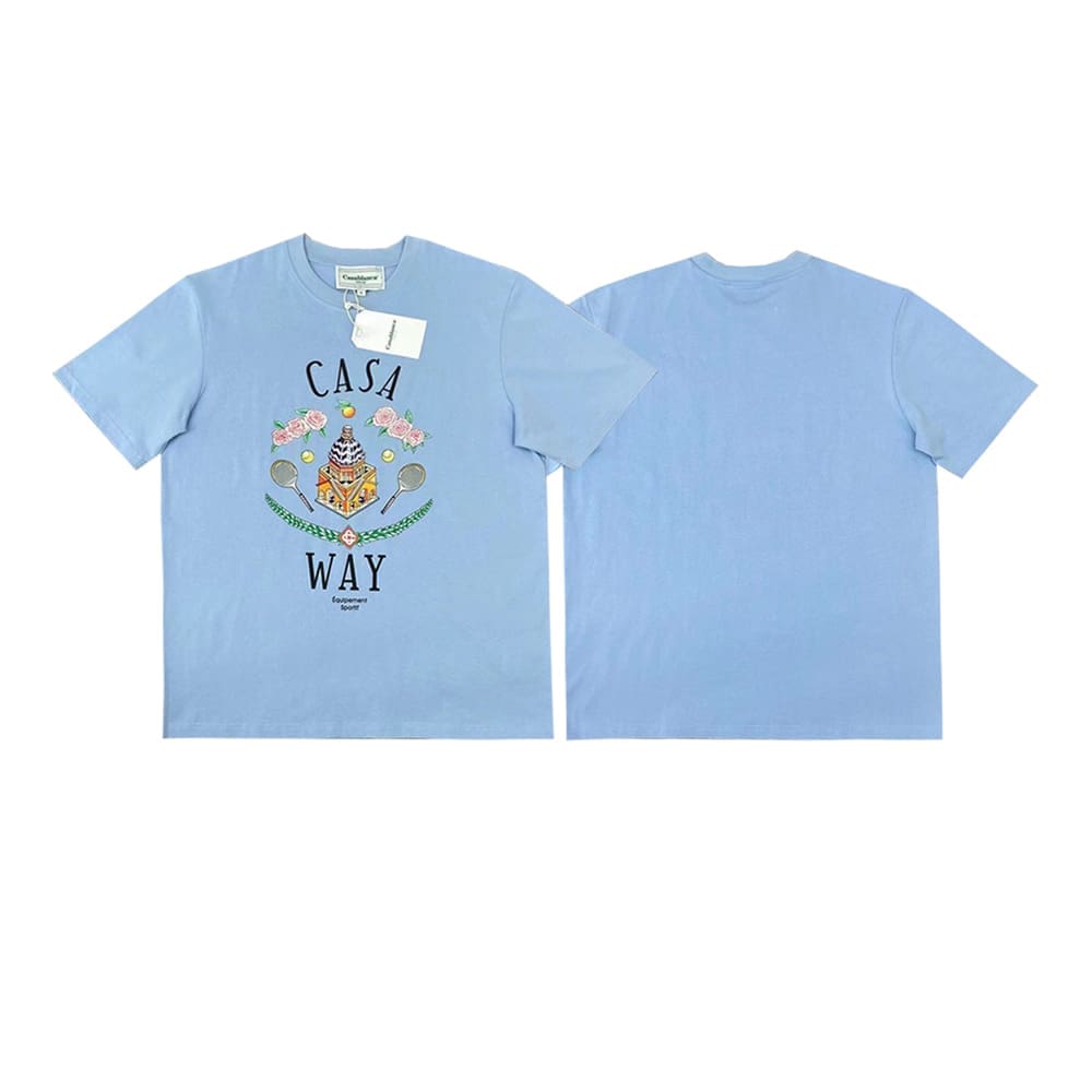 FOG Amiri Casablanca Printed Loose Crew Neck T-Shirt High Street Style