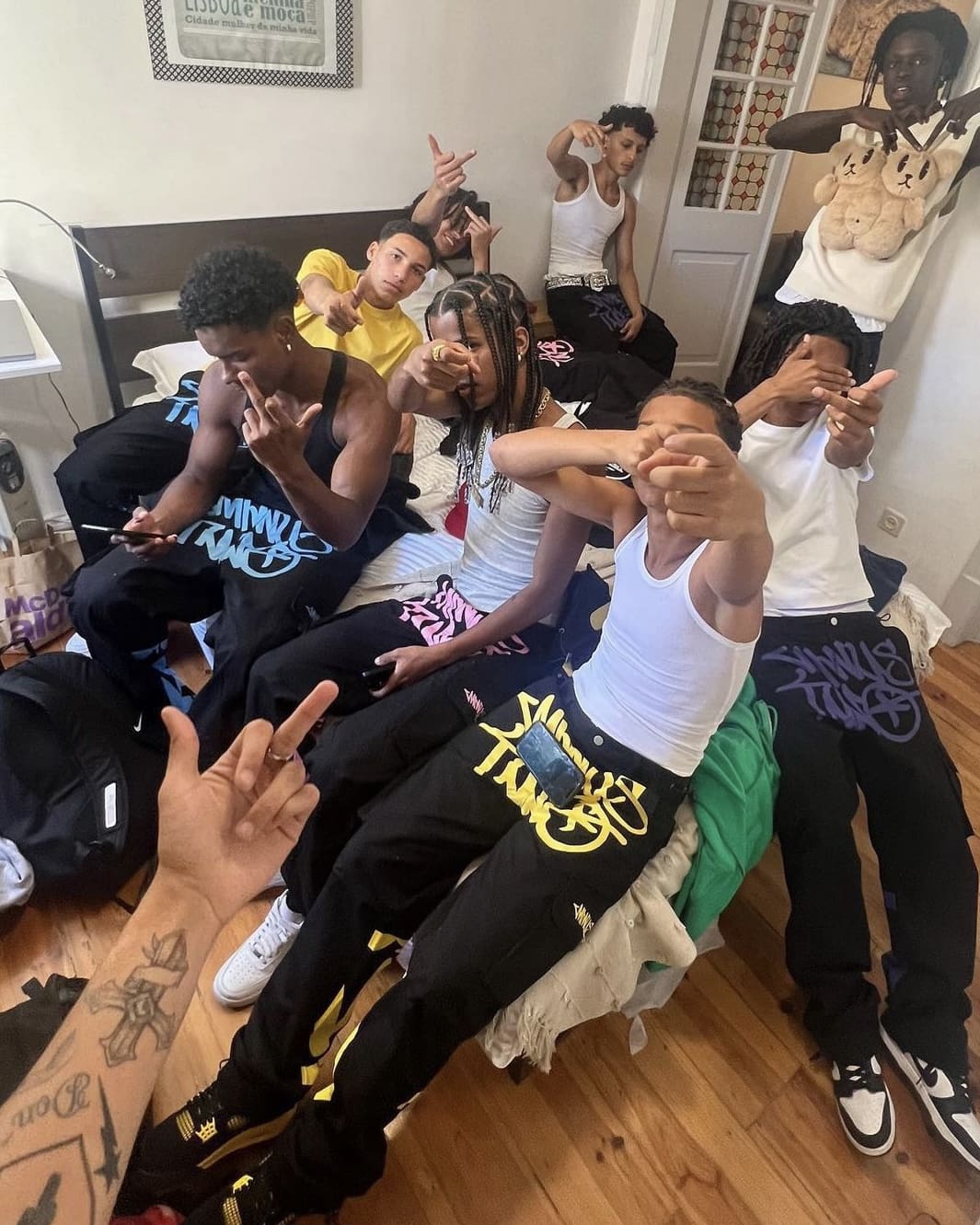 Minus Two Cargo Pants Casual Straight-Leg Loose Fit Hip Hop Star Style A