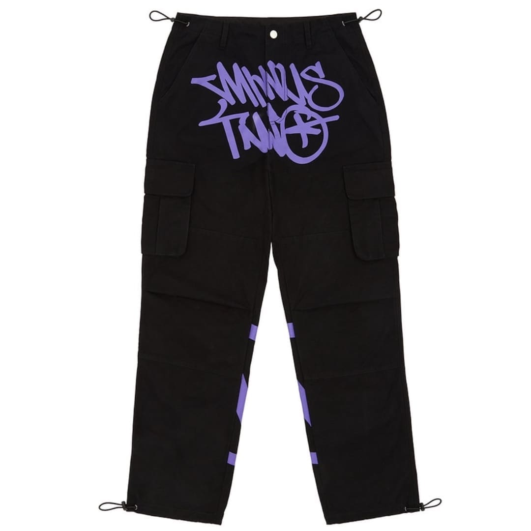 Minus Two Cargo Pants Casual Straight-Leg Loose Fit Hip Hop Star Style E
