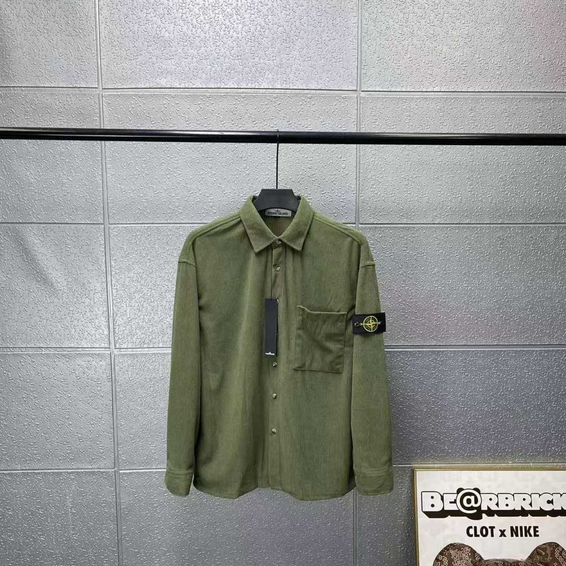 Stone Island Outdoor Corduroy Shirt 24 Autumn American Retro Style