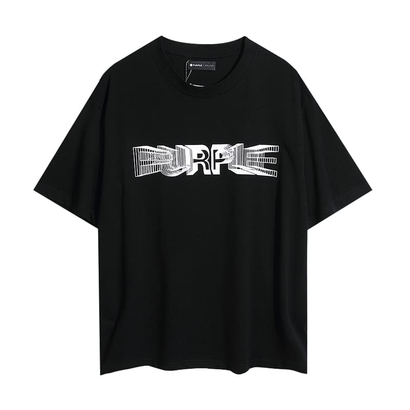 pu*re b*and letter print t-shirt high street cotton casual round neck