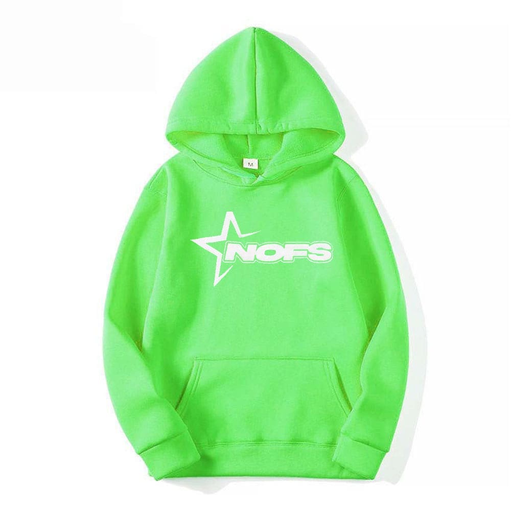 NOFS Letter Nofs Hoodie Gothic Punk Rock Pullover for Men and Women