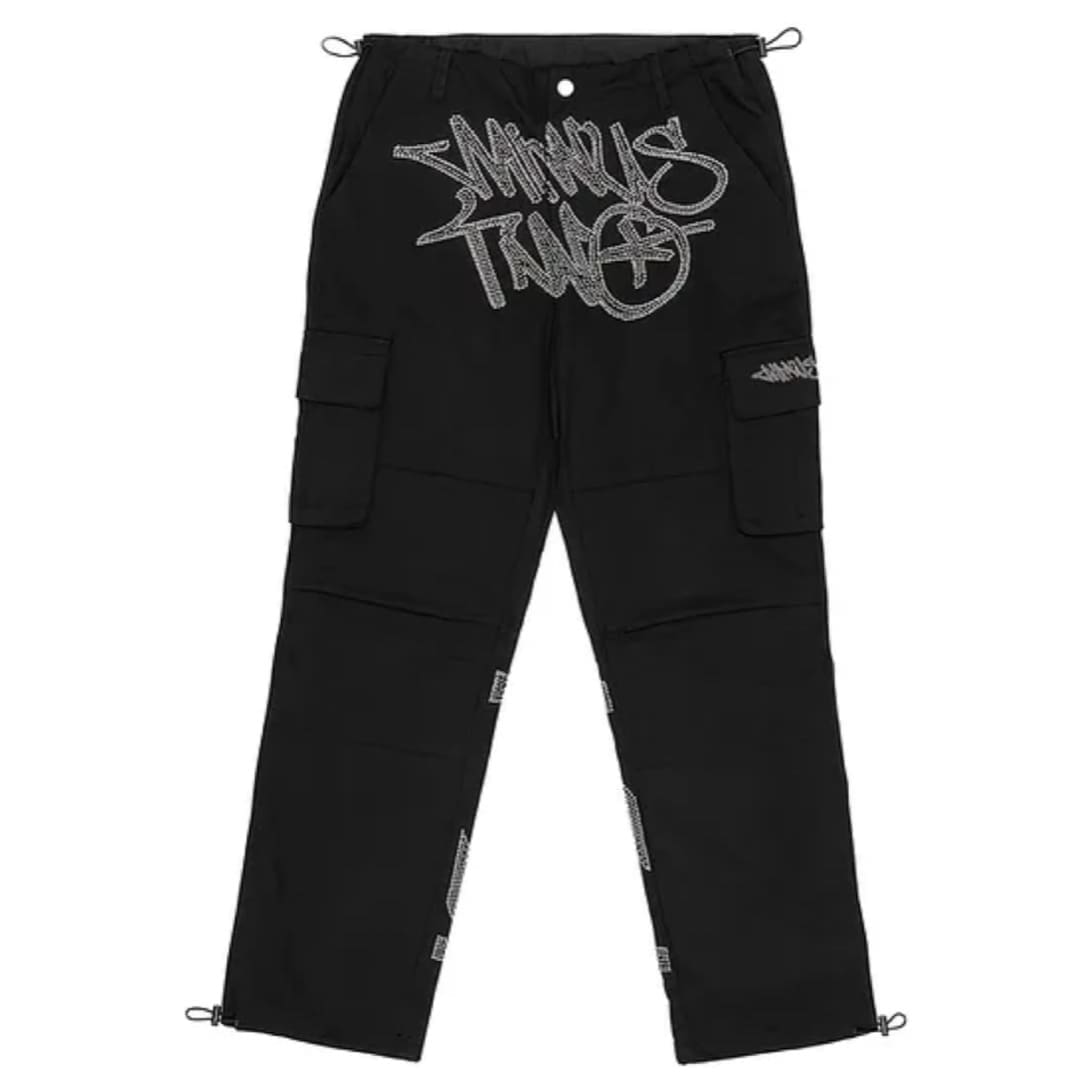 Minus Two Cargo Pants Casual Straight-Leg Loose Fit Hip Hop Star Style C