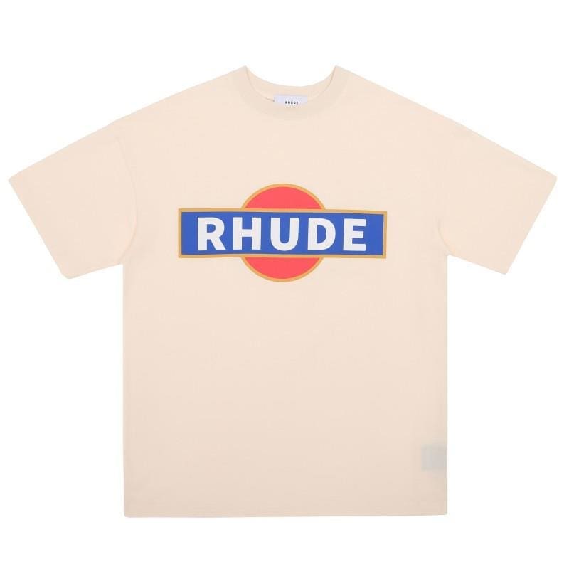 High Street Loose Oversized American Fashion Brand RHUDE Printed Short Sleeve T-Shirt for Couples