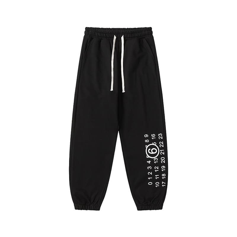 MM6 Magila Embroidery Terry Sports Pants for Men and Women