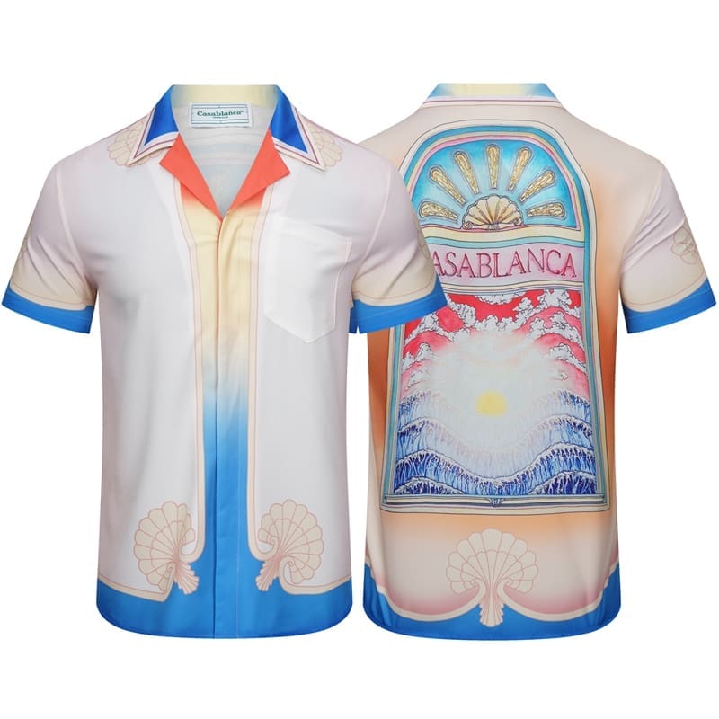 Casablanca Fashion Vacation Printed Shirt and Shorts Summer Beach Set