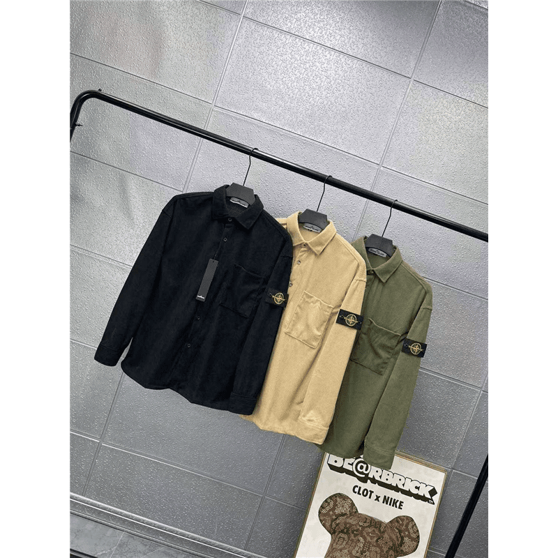 Stone Island Outdoor Corduroy Shirt 24 Autumn American Retro Style