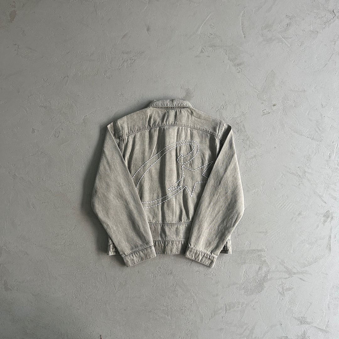 Corteiz Denim Coat and Trousers Suit Loose Casual Star Style