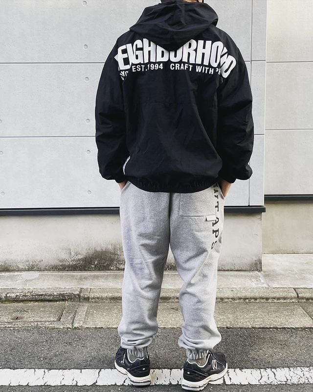 Japanese fashionable WTAPS casual track sweatpants autumn and winter men’s ankle-tied loose oversized knit heavy ankle-tied trousers