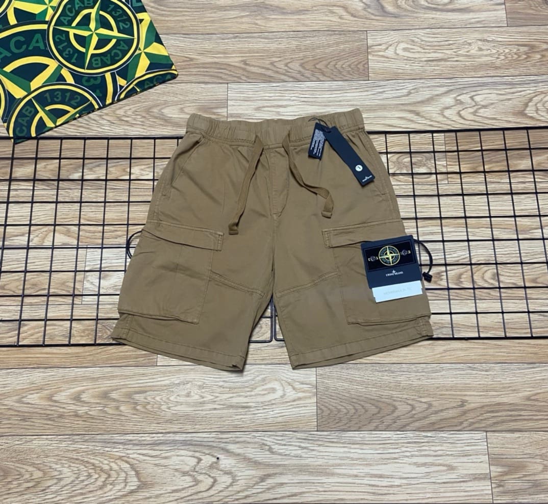 Stone Island Military Retro Washed Pocket Shorts Summer Style