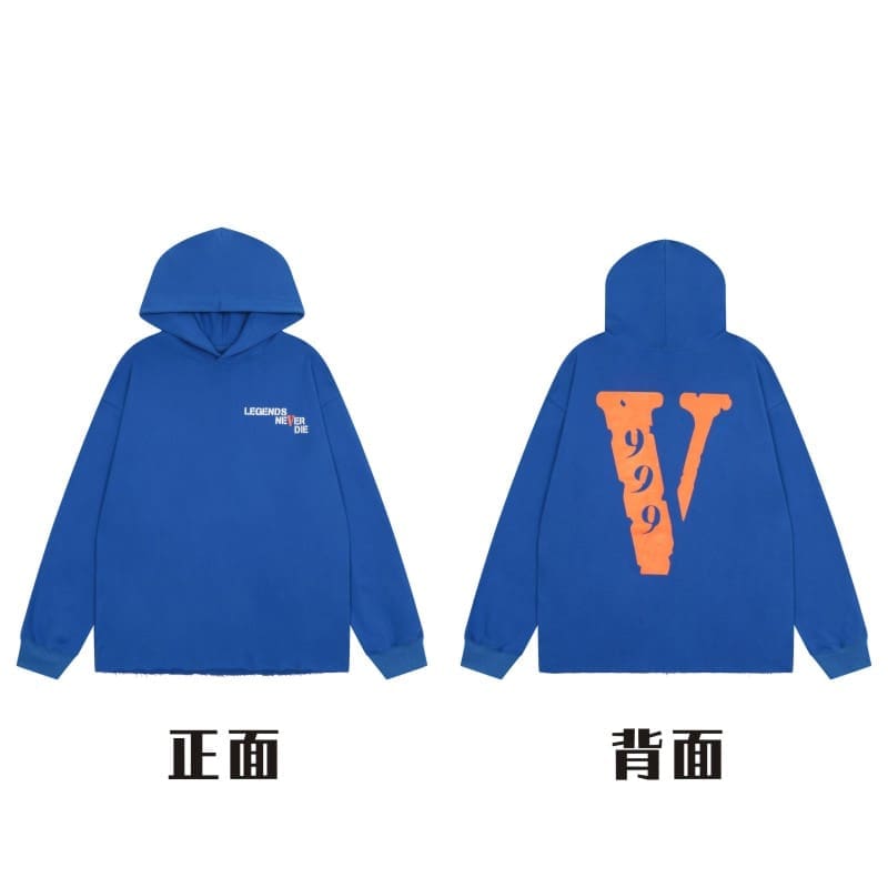 VLONE Large V Hooded Sweater Retro Pullover for Men and Women