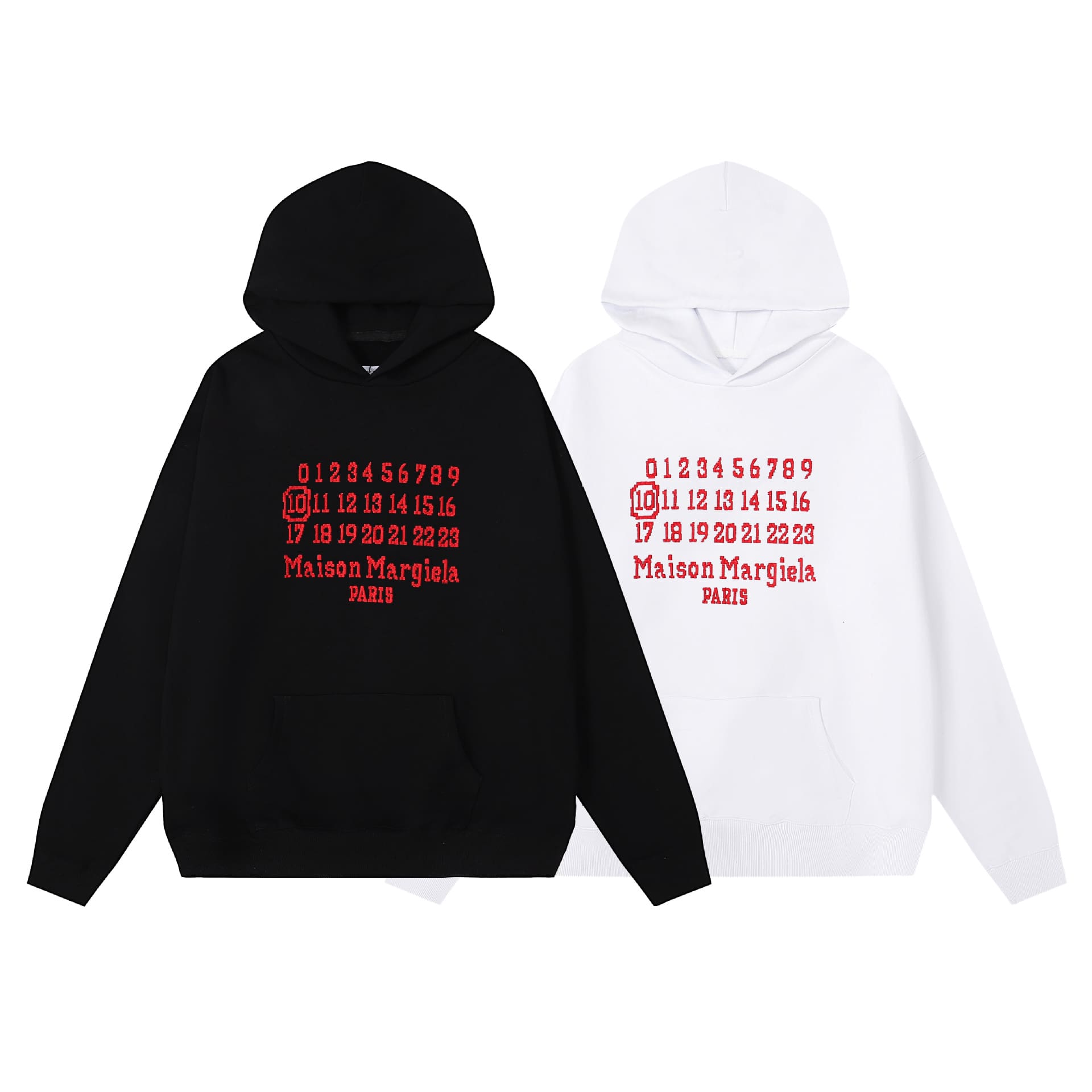 ma*s*n Ma*i*la mm6 terry hoodie sweater for men and women a