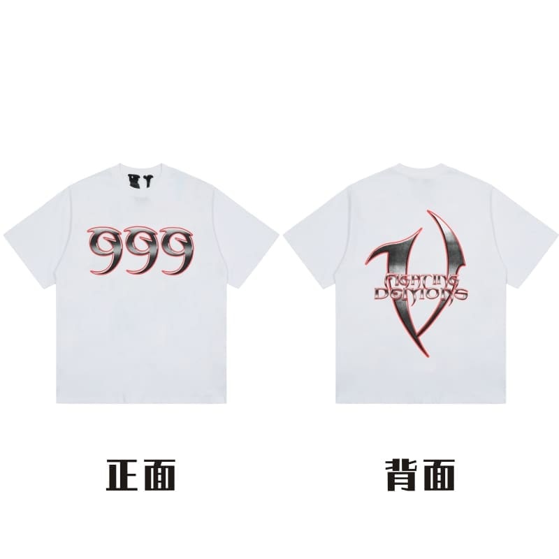 VLONE Large V Short Sleeve T-Shirt High Street Spring Summer Casual Wear