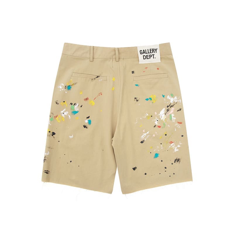 Gallery Dept Cargo Shorts American High Street Paint-Splattered Graffiti Men’s Loose Casual Shorts