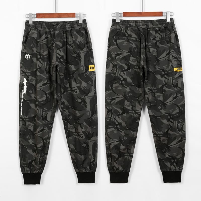AAPE Camouflage Multi-Pocket Cargo Pants for Men and Women