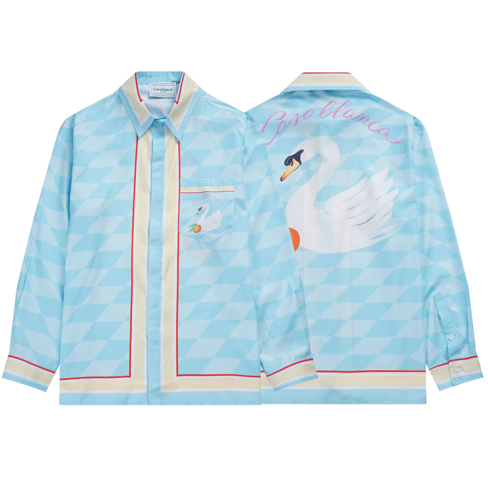 Casablanca Long Sleeve Printed Beach Shirt for Men A