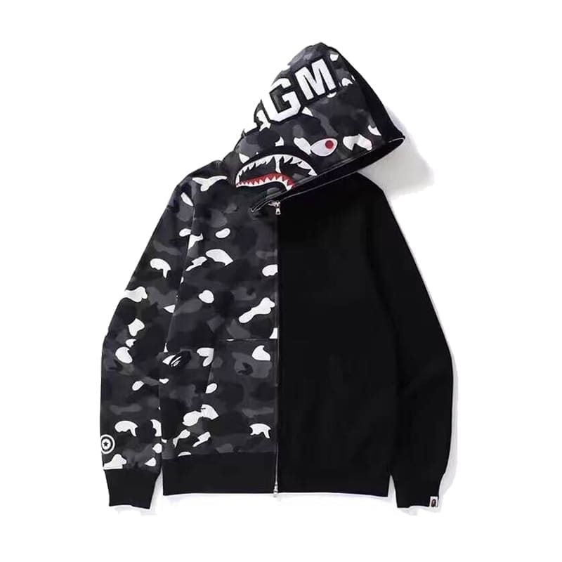 AAPE Ape Head Camouflage Zip Hoodie for Men and Women