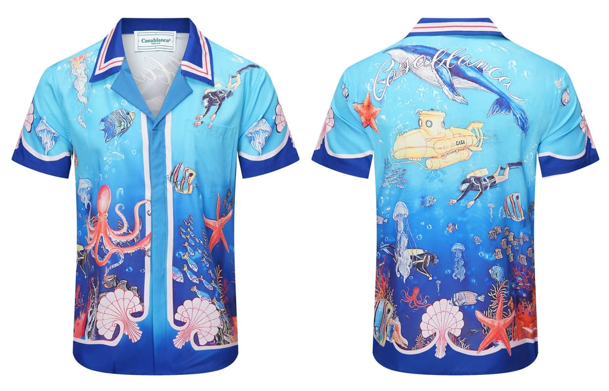 Casablanca 2024 Summer Holiday Matador Hawaiian Shorts Shirt for Men and Women