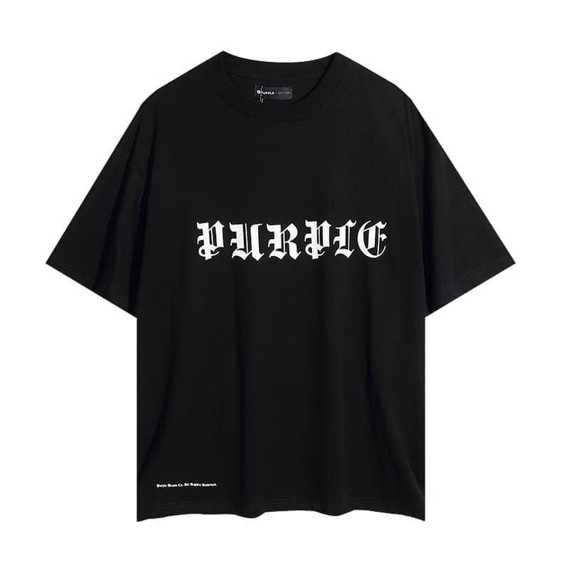 pu*re b*and letter print t-shirt high street cotton round neck for men and women