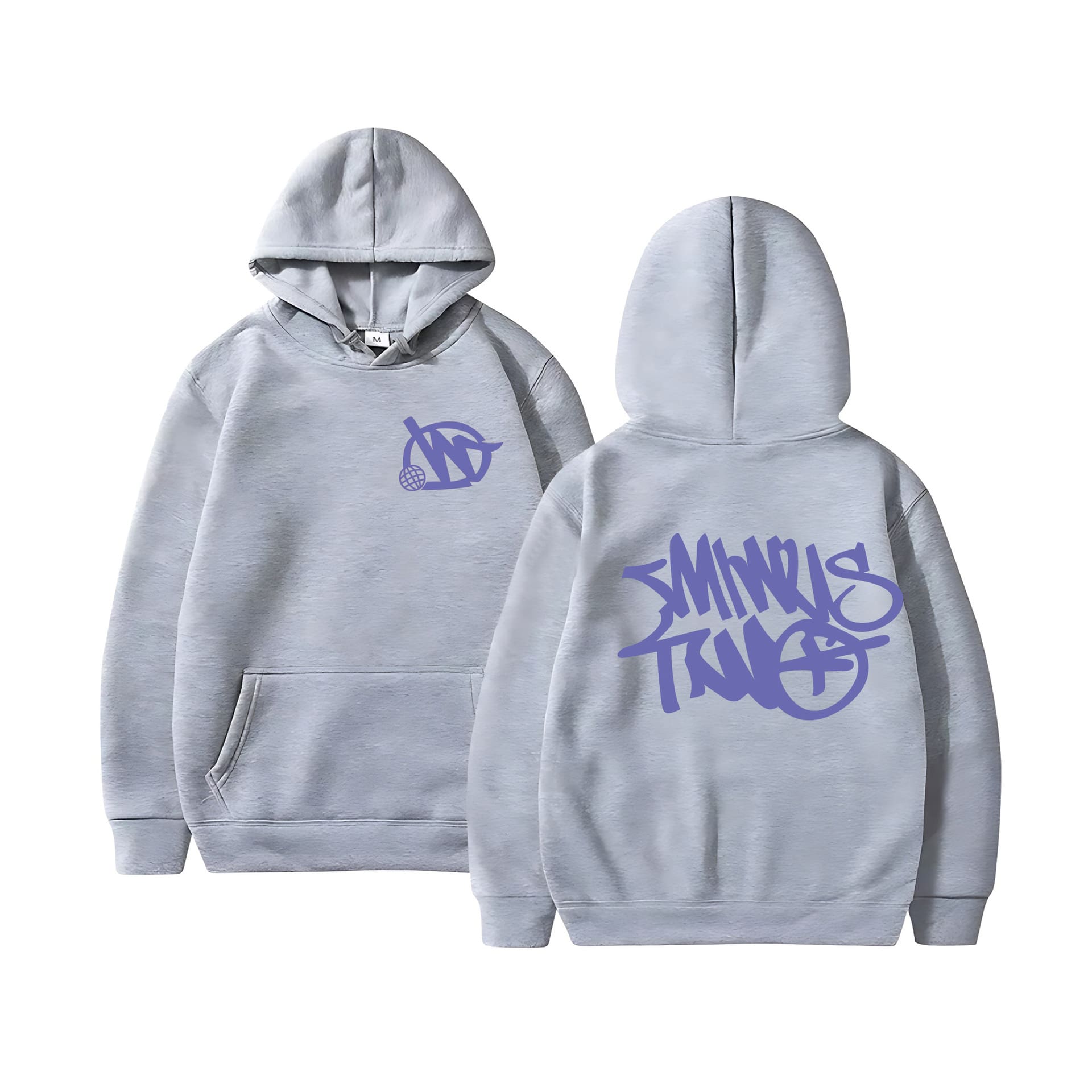 Minus Two Printed Hoodie Casual Loose Sweater for Autumn Winter