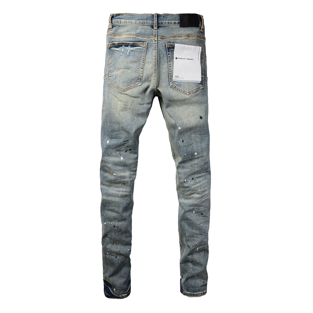 pu*re b*and high street distressed paint spot jeans