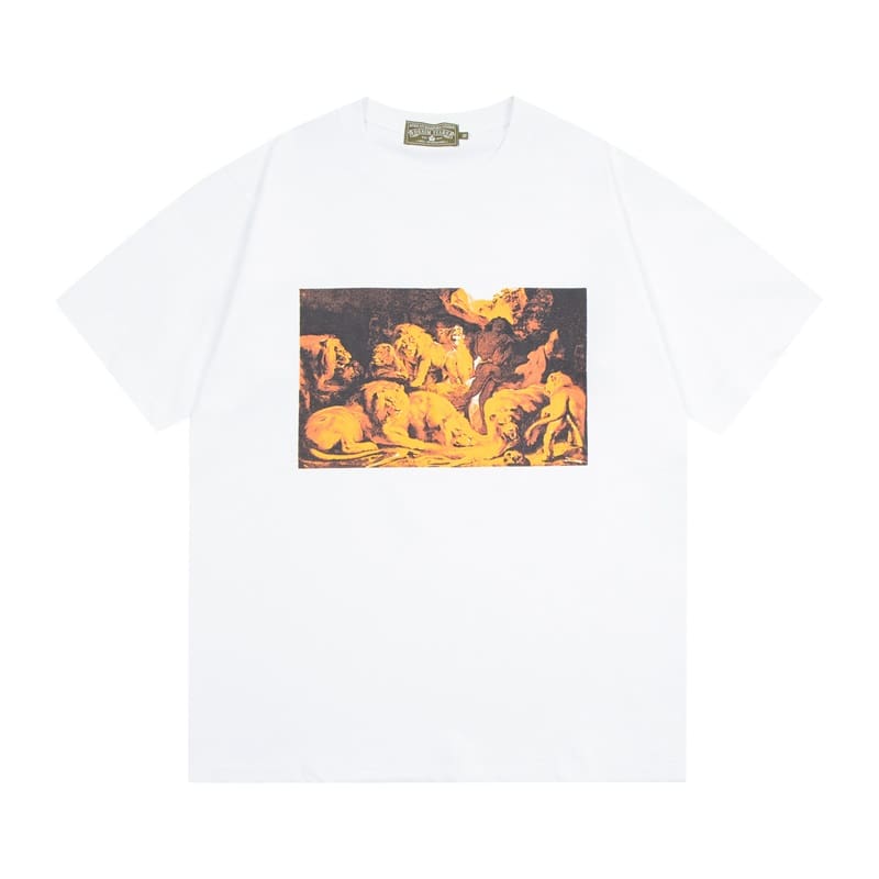 Denim Tears Hip Hop Pure Cotton Short Sleeve T-Shirt for Men and Women