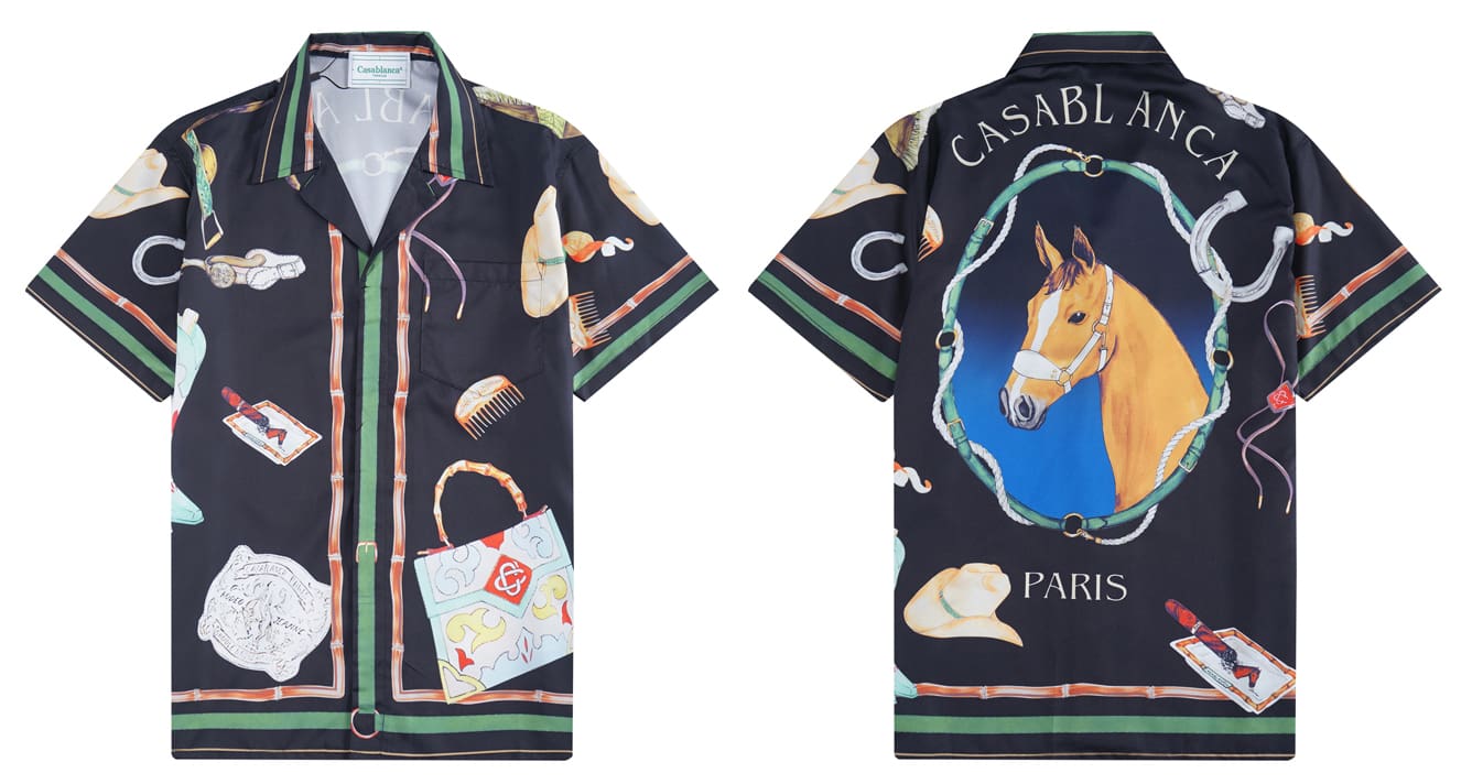 Casablanca 2024 Summer Holiday Matador Hawaiian Shorts Shirt for Men and Women