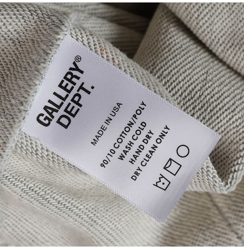 Gallery Dept Letter Print Loose Hooded Sweater for Men and Women