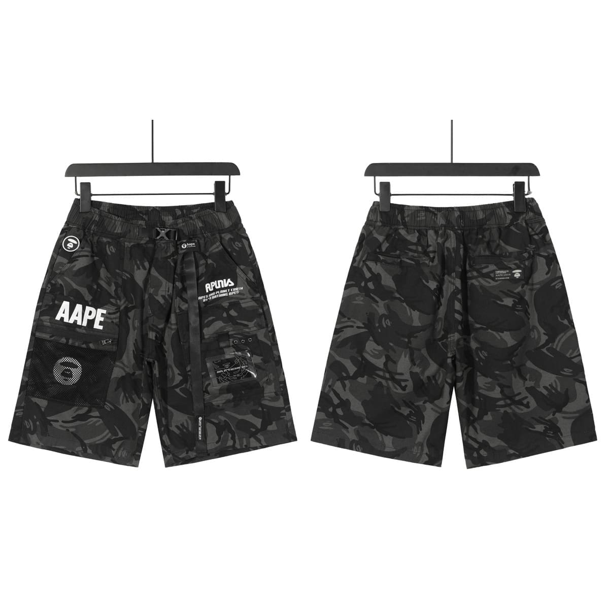 AAPE Camouflage Cargo Shorts for Men and Women