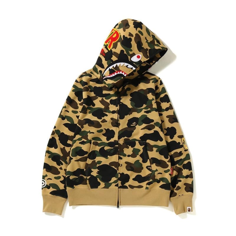 AAPE Ape Head Camouflage Zip Hoodie for Men and Women