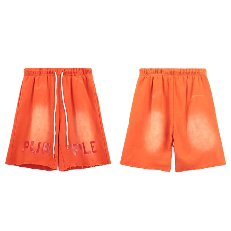 pu*re b*and logo print washed-out shorts high street leisure style