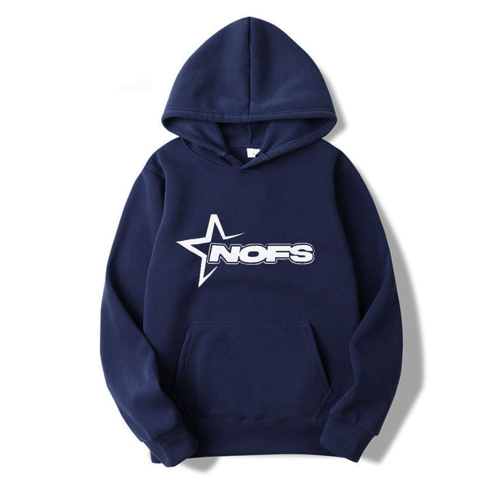 NOFS Letter Nofs Hoodie Gothic Punk Rock Pullover for Men and Women