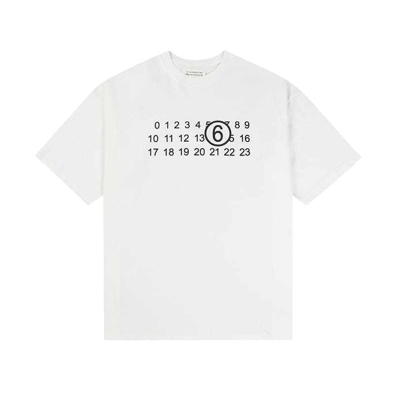 ma*s*n Ma*i*la mm6 digital pattern short sleeve t-shirt series a