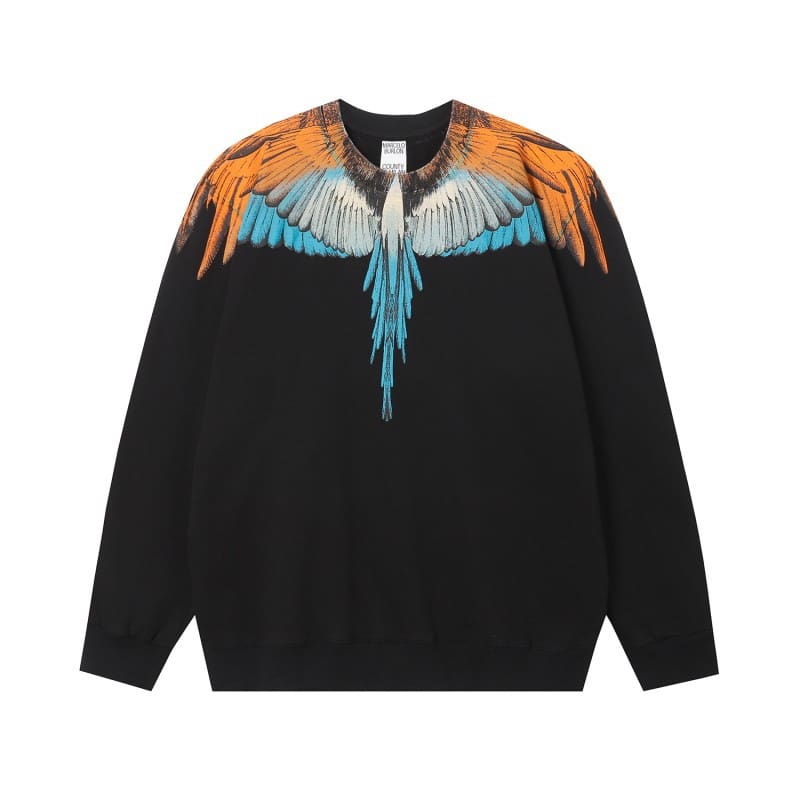 Marcelo Burlon Colorful Feather Wings Sweater Lightning Blade Hoodie A