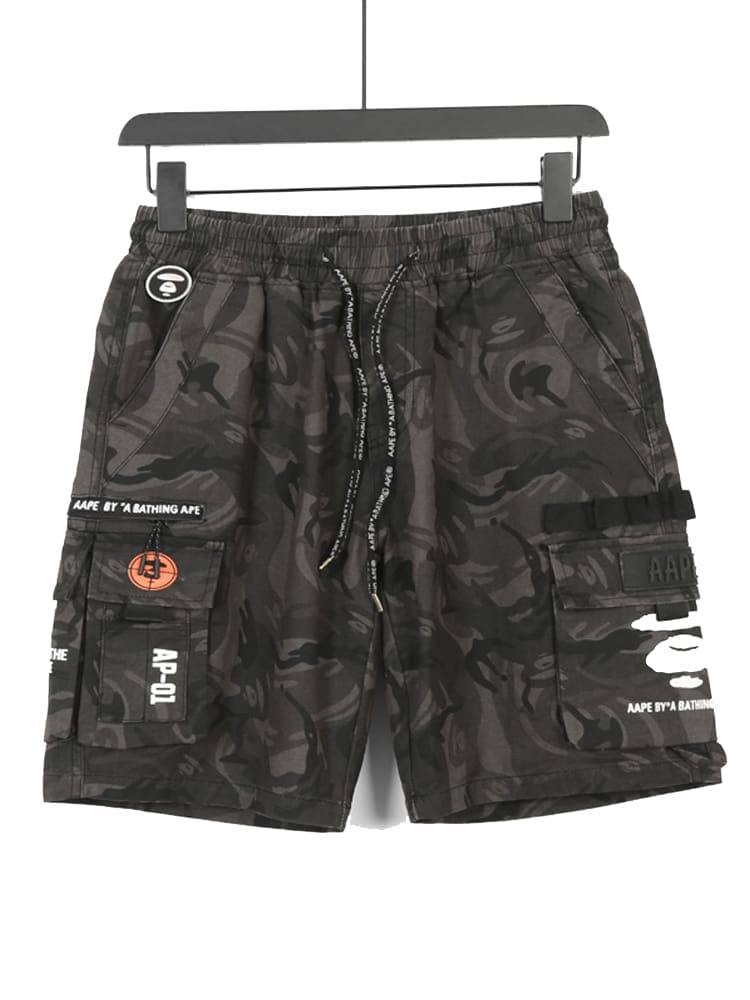 AAPE Camouflage Cargo Shorts for Men and Women