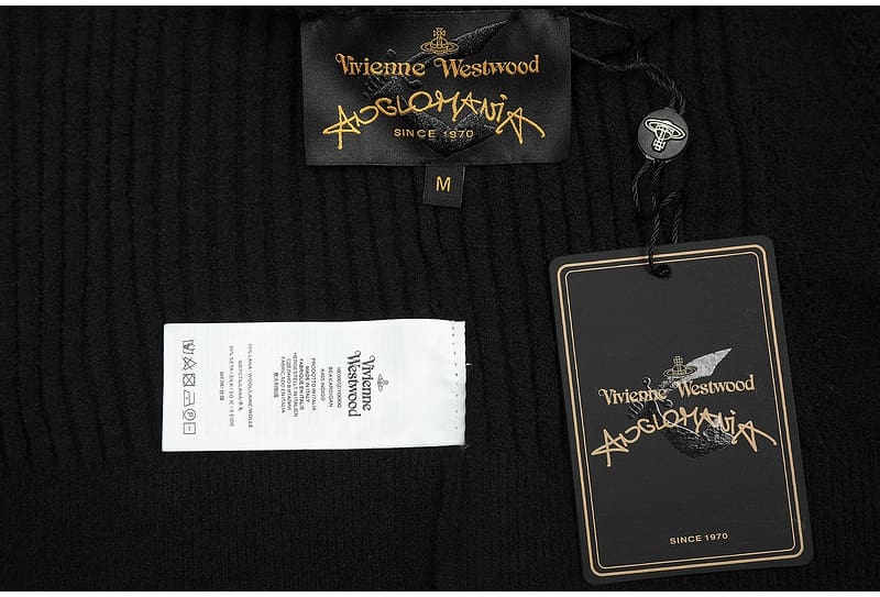 Vivienne Westwood Short V-Neck Embroidered Cardigan Sweater for Women