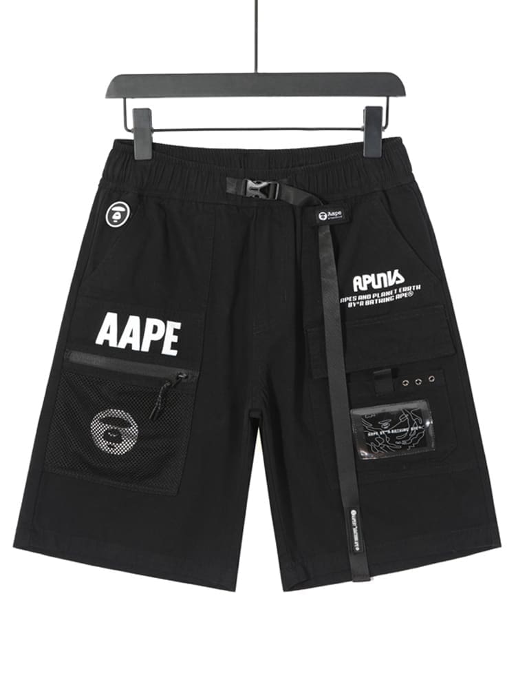 AAPE Camouflage Cargo Shorts for Men and Women