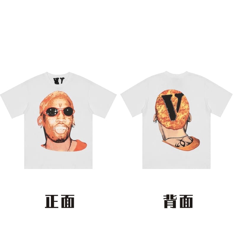 VLONE Large V Short Sleeve T-Shirt High Street Spring Summer Casual Wear