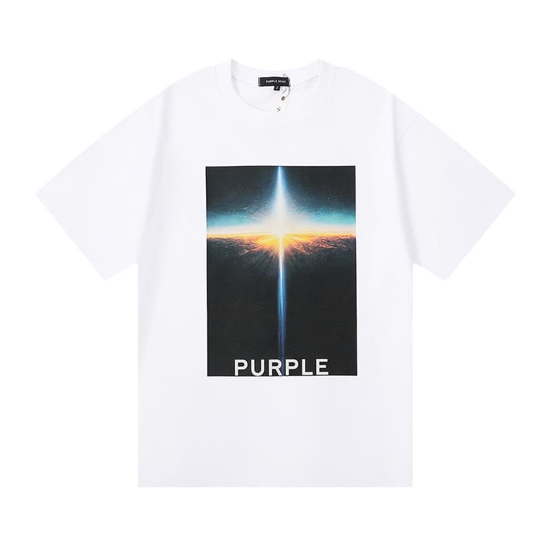 vlone fog pu*re b*and oil painting print t-shirt for men