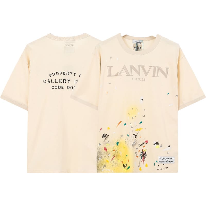 Gallery Dept X Lanvin Embroidered Printed Splash-Ink T-Shirt for Men